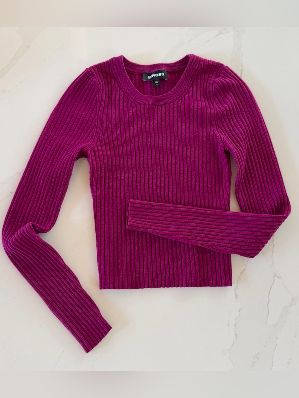 Express Ribbed Long Sleeve Sweater